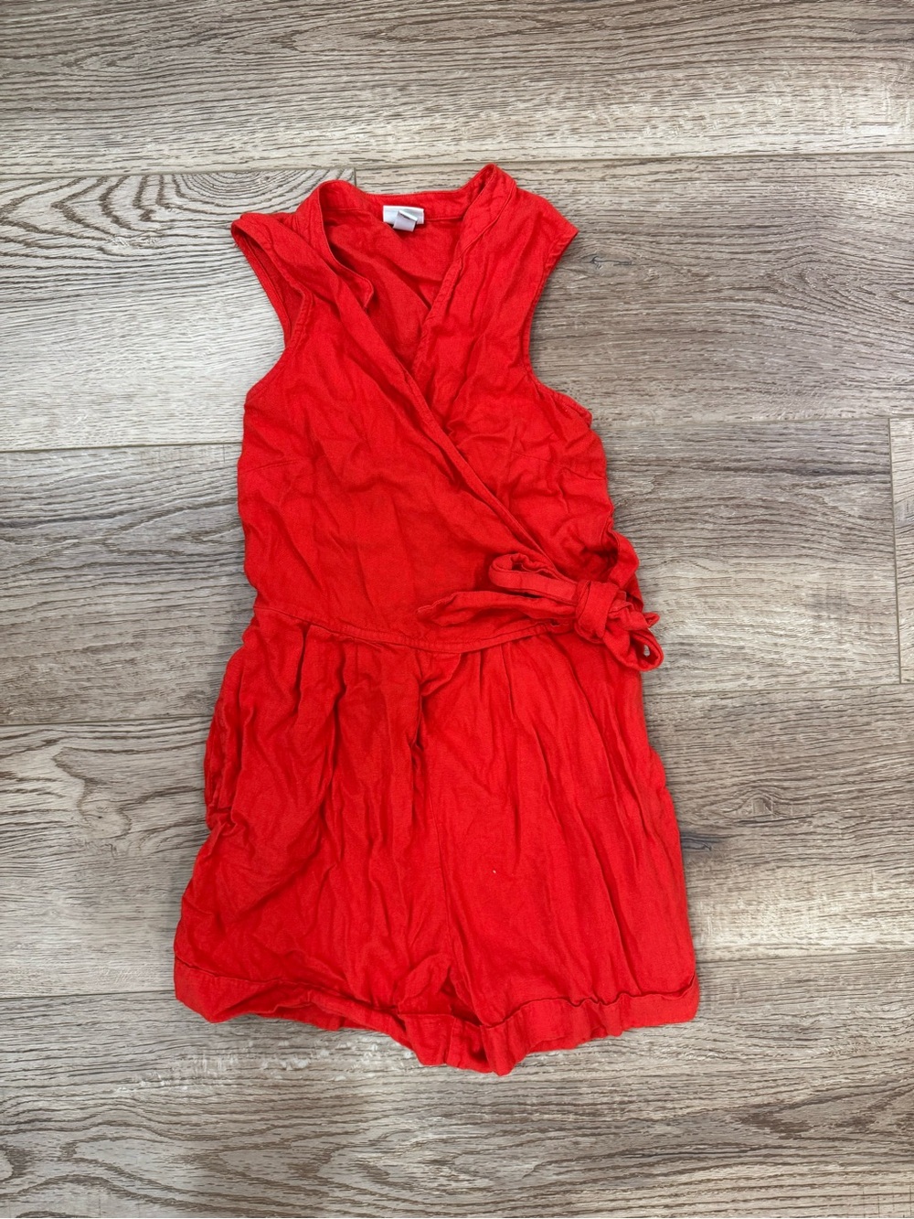 Women’s Red Sleeveless Wrap Romper